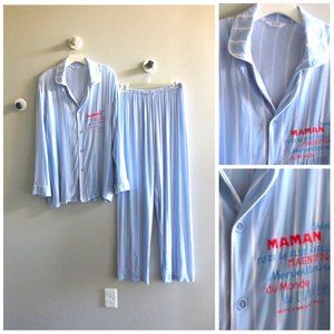 NWOT ELLE PARIS HOMME SLEEP/LOUNGEWEAR CO-ORD 2PC SETS TOP/PANTS